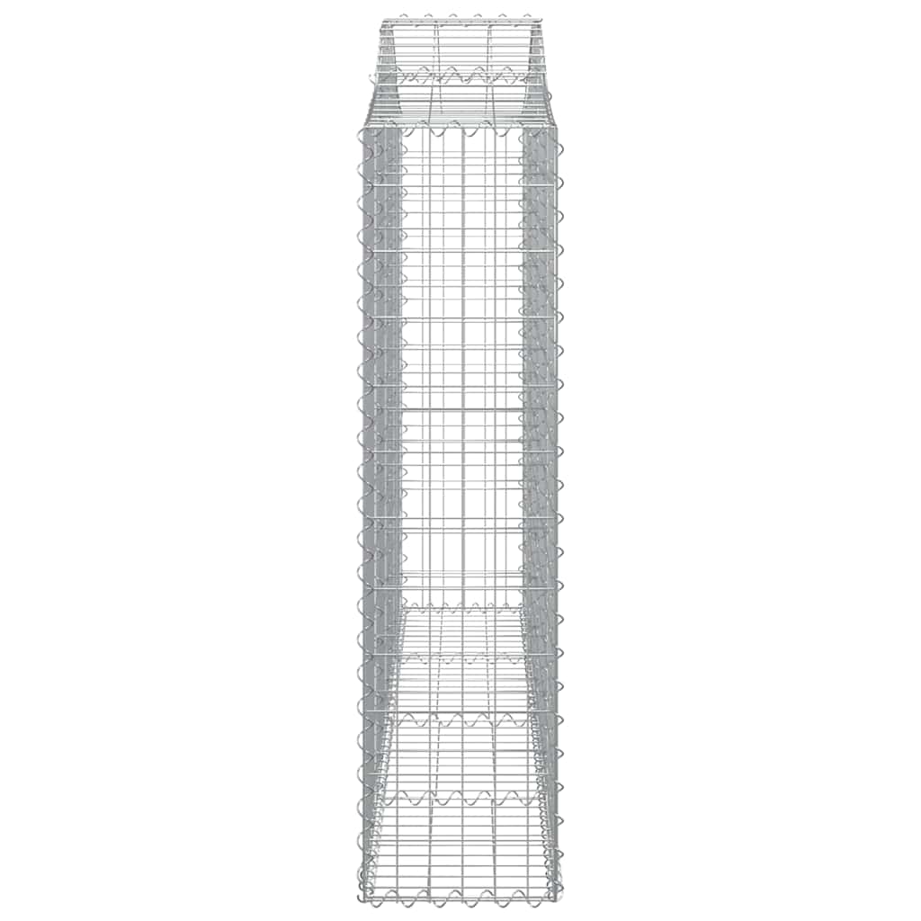 vidaXL Gabionen mit Hochbogen 5 Stk. 200x30x120/140cm Verzinktes Eisen