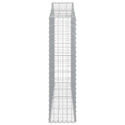 vidaXL Gabionen mit Hochbogen 5 Stk. 200x30x120/140cm Verzinktes Eisen