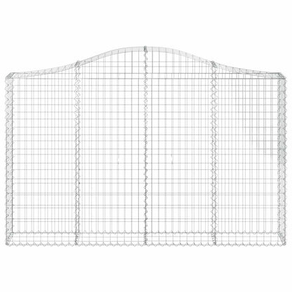 vidaXL Gabionen mit Hochbogen 6 Stk. 200x30x120/140cm Verzinktes Eisen