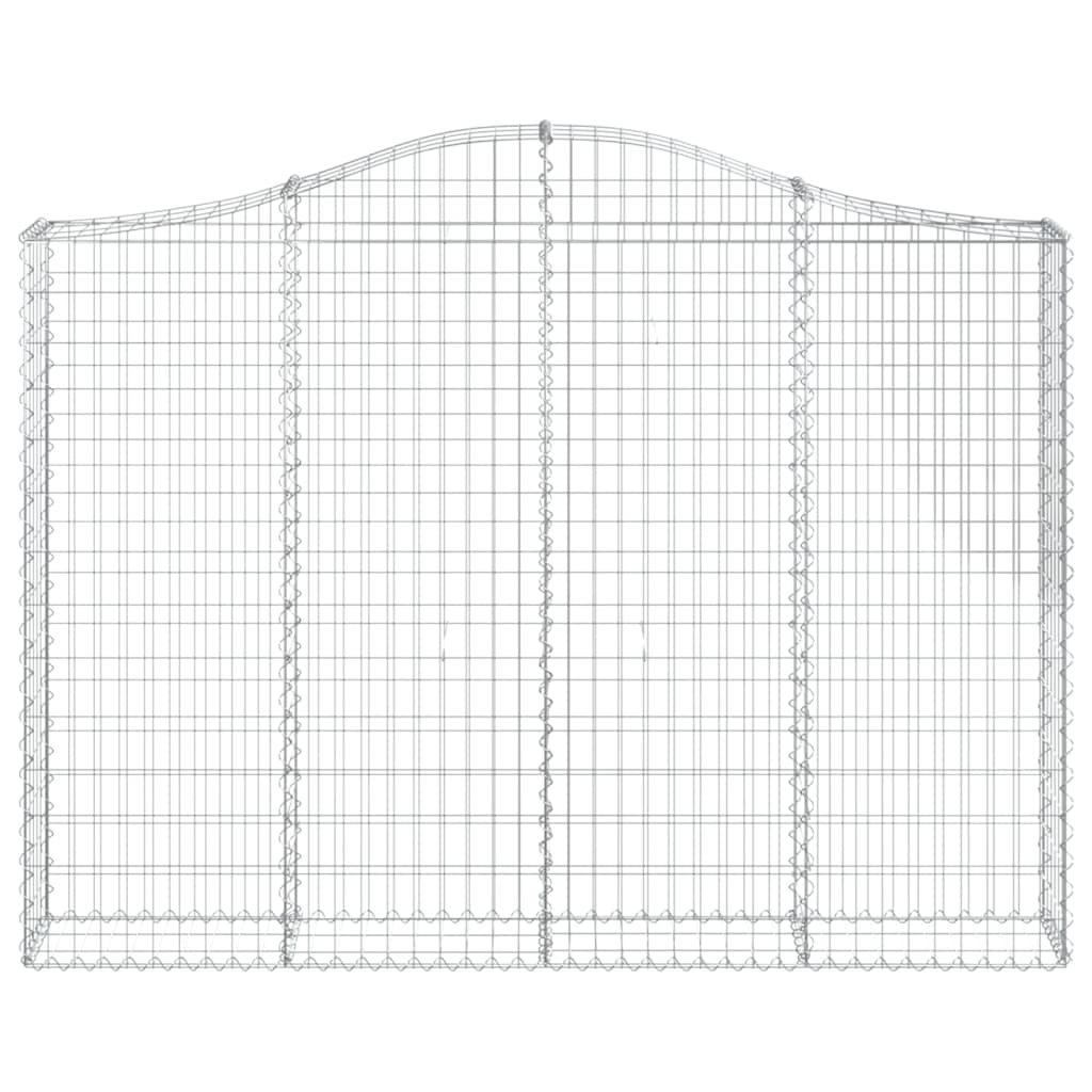 vidaXL Gabionen mit Hochbogen 5 Stk. 200x30x140/160cm Verzinktes Eisen