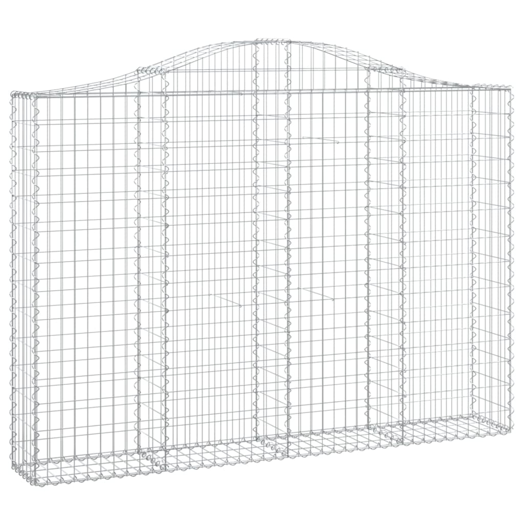 vidaXL Gabionen mit Hochbogen 6 Stk. 200x30x140/160cm Verzinktes Eisen