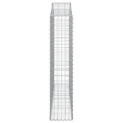 vidaXL Gabionen mit Hochbogen 6 Stk. 200x30x140/160cm Verzinktes Eisen