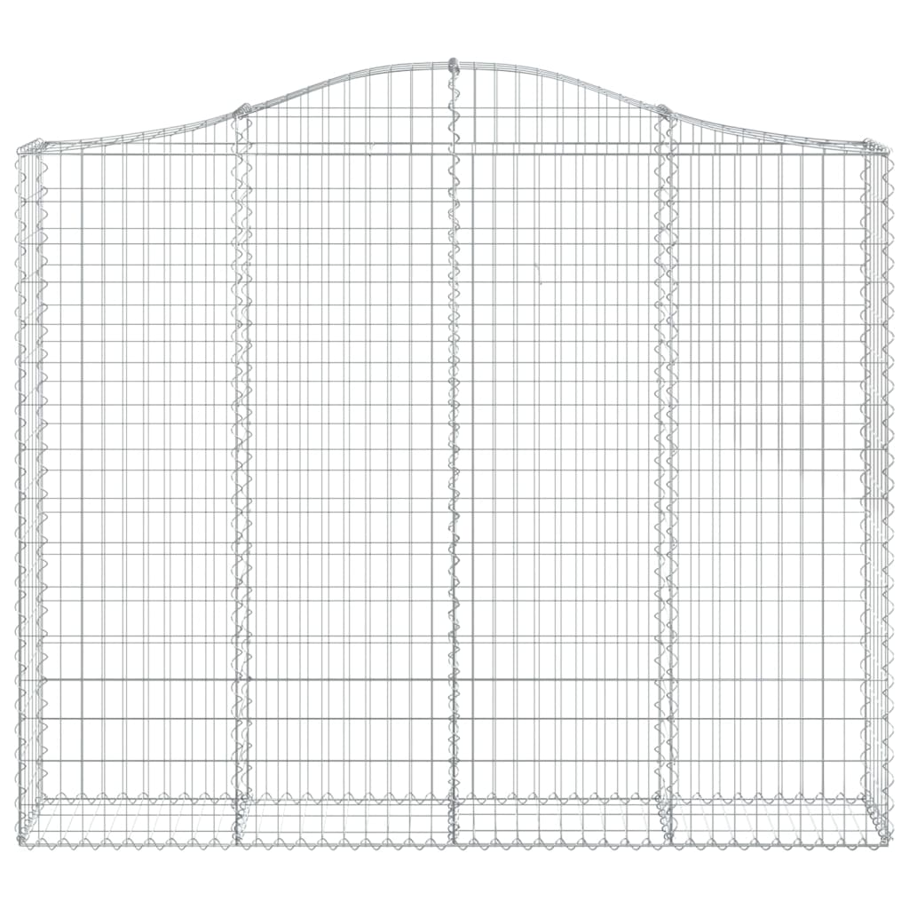 vidaXL Gabionen mit Hochbogen 6 Stk. 200x30x160/180cm Verzinktes Eisen