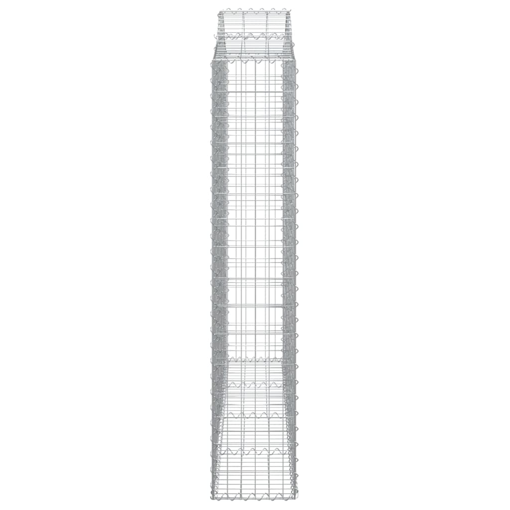 vidaXL Gabionen mit Hochbogen 6 Stk. 200x30x160/180cm Verzinktes Eisen
