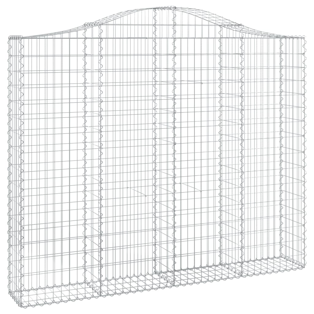 vidaXL Gabions avec arche haute 7 pcs 200x30x160/180cm Fer galvanisé
