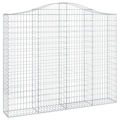 vidaXL Gabions avec arche haute 7 pcs 200x30x160/180cm Fer galvanisé