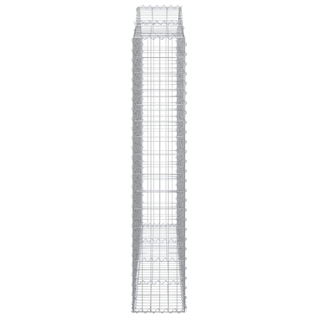 vidaXL Gabions avec arche haute 7 pcs 200x30x160/180cm Fer galvanisé