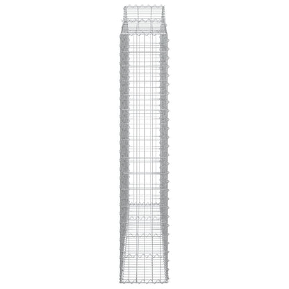 vidaXL Gabions avec arche haute 7 pcs 200x30x160/180cm Fer galvanisé