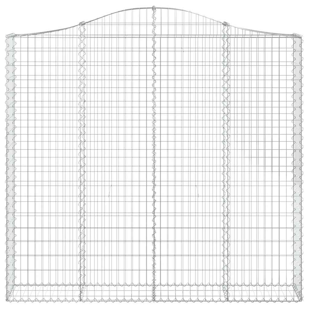 vidaXL Gabionen mit Hochbogen 3 Stk. 200x30x180/200cm Verzinktes Eisen
