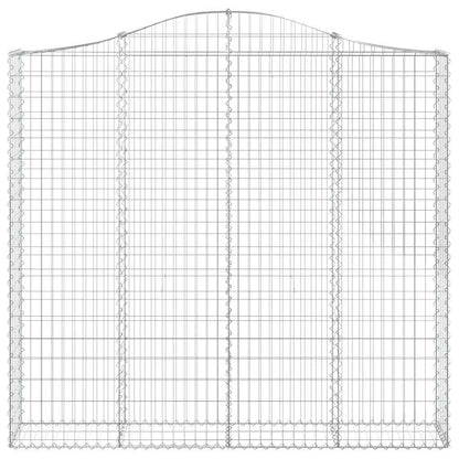 vidaXL Gabionen mit Hochbogen 3 Stk. 200x30x180/200cm Verzinktes Eisen