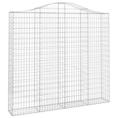 vidaXL Gabionen mit Hochbogen 7 Stk. 200x30x180/200cm Verzinktes Eisen