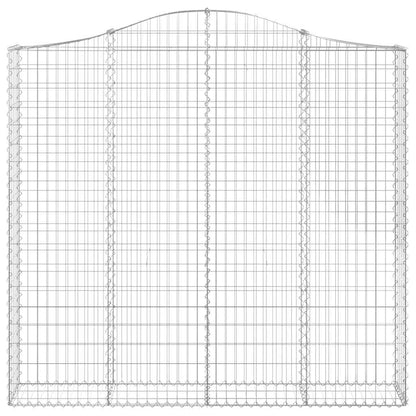 vidaXL Gabionen mit Hochbogen 7 Stk. 200x30x180/200cm Verzinktes Eisen