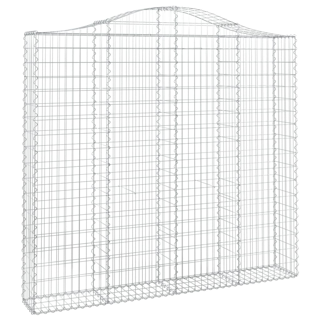 vidaXL Gabionen mit Hochbogen 11 Stk 200x30x180/200cm Verzinktes Eisen