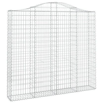 vidaXL Gabionen mit Hochbogen 11 Stk 200x30x180/200cm Verzinktes Eisen