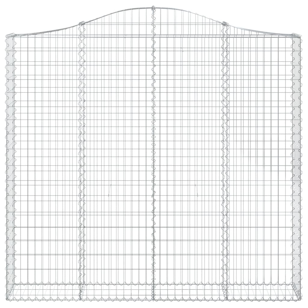 vidaXL Gabionen mit Hochbogen 11 Stk 200x30x180/200cm Verzinktes Eisen