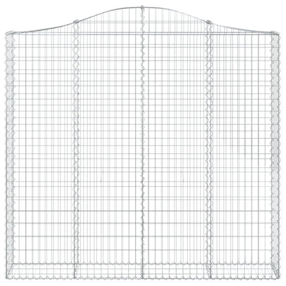 vidaXL Gabionen mit Hochbogen 11 Stk 200x30x180/200cm Verzinktes Eisen