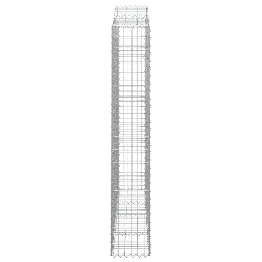 vidaXL Gabionen mit Hochbogen 11 Stk 200x30x180/200cm Verzinktes Eisen