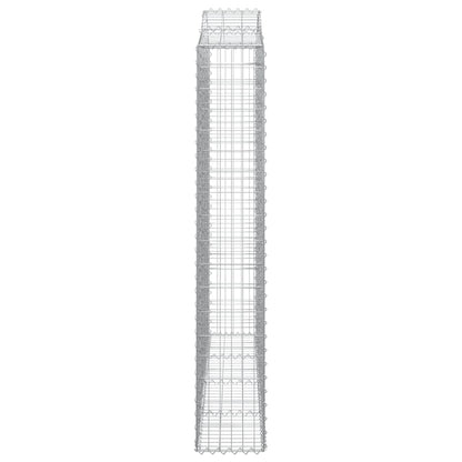 vidaXL Gabionen mit Hochbogen 11 Stk 200x30x180/200cm Verzinktes Eisen