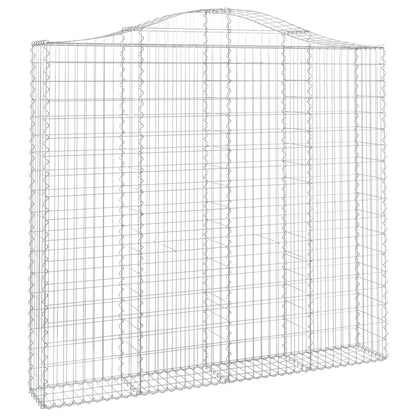 vidaXL Gabionen mit Hochbogen 13Stk. 200x30x180/200cm Verzinktes Eisen