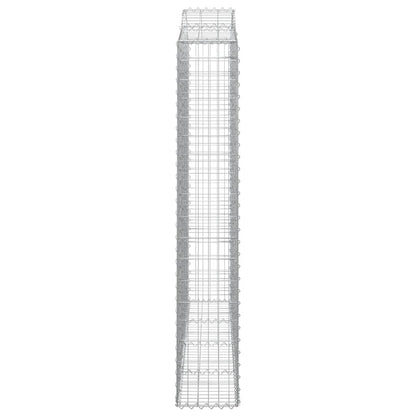 vidaXL Gabionen mit Hochbogen 13Stk. 200x30x180/200cm Verzinktes Eisen