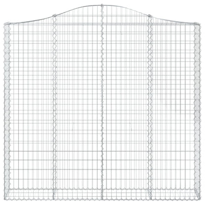 vidaXL Gabionen mit Hochbogen 14Stk. 200x30x180/200cm Verzinktes Eisen