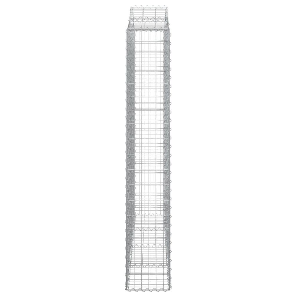 vidaXL Gabionen mit Hochbogen 18Stk. 200x30x180/200cm Verzinktes Eisen