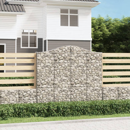 vidaXL Gabionen mit Hochbogen 18Stk. 200x30x180/200cm Verzinktes Eisen