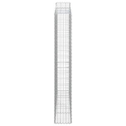 vidaXL Gabionen mit Hochbogen 2 Stk. 200x30x200/220cm Verzinktes Eisen