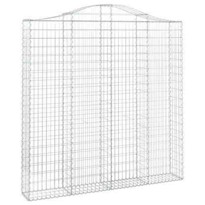 vidaXL Gabionen mit Hochbogen 3 Stk. 200x30x200/220cm Verzinktes Eisen