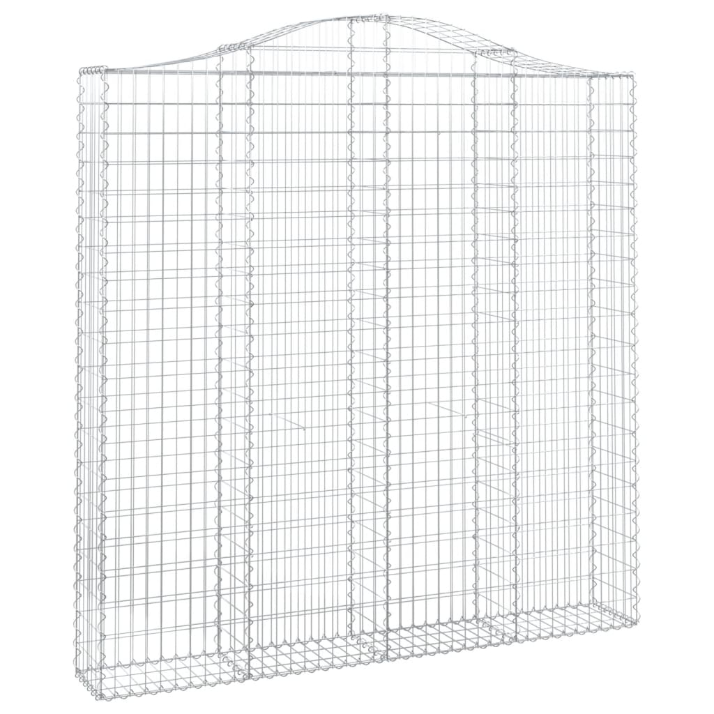 vidaXL Gabionen mit Hochbogen 4 Stk. 200x30x200/220cm Verzinktes Eisen