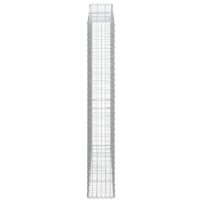 vidaXL Gabionen mit Hochbogen 5 Stk. 200x30x200/220cm Verzinktes Eisen
