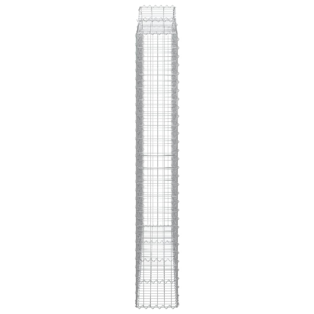 vidaXL Gabionen mit Hochbogen 12 Stk 200x30x200/220cm Verzinktes Eisen