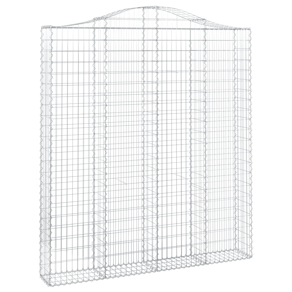 vidaXL Gabions avec arche 3 pcs 200x30x220/240 cm Fer galvanisé