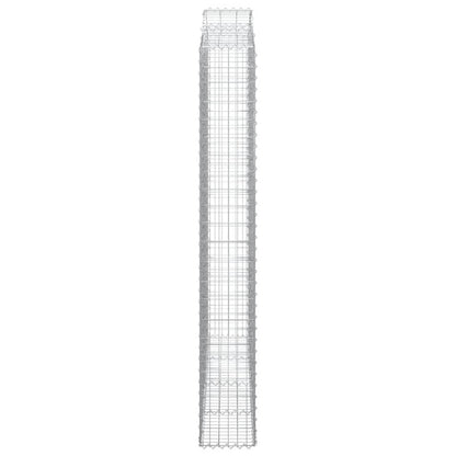 vidaXL Gabions avec arche 3 pcs 200x30x220/240 cm Fer galvanisé