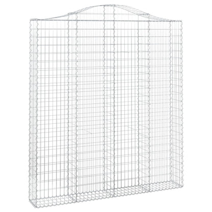 vidaXL Gabionen mit Hochbogen 6 Stk. 200x30x220/240cm Verzinktes Eisen