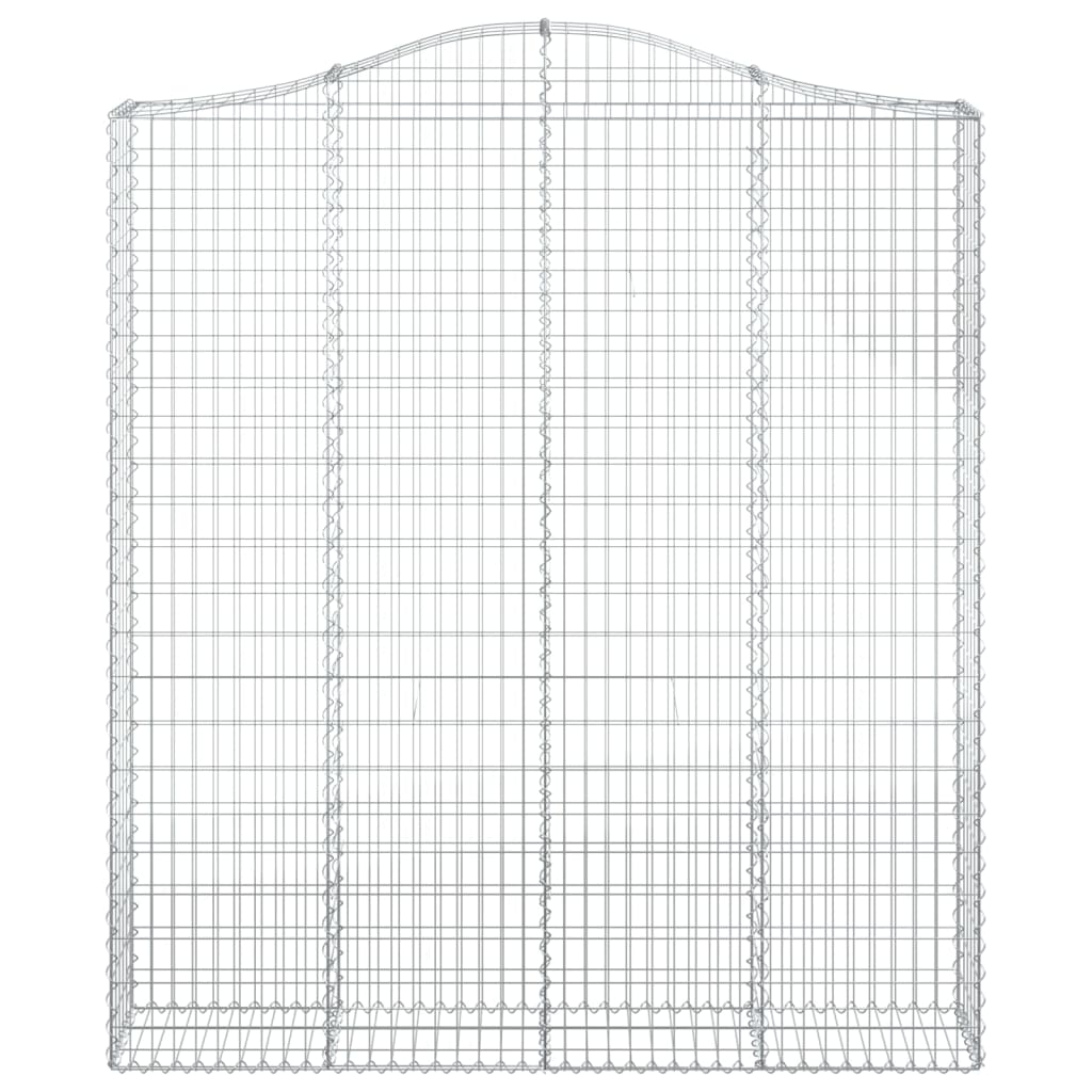 vidaXL Gabionen mit Hochbogen 6 Stk. 200x30x220/240cm Verzinktes Eisen