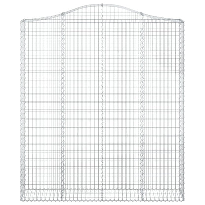 vidaXL Gabionen mit Hochbogen 6 Stk. 200x30x220/240cm Verzinktes Eisen