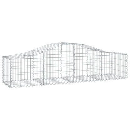 vidaXL Gabions avec arc surélevé 2 pcs 200x50x40/60 cm Fer galvanisé