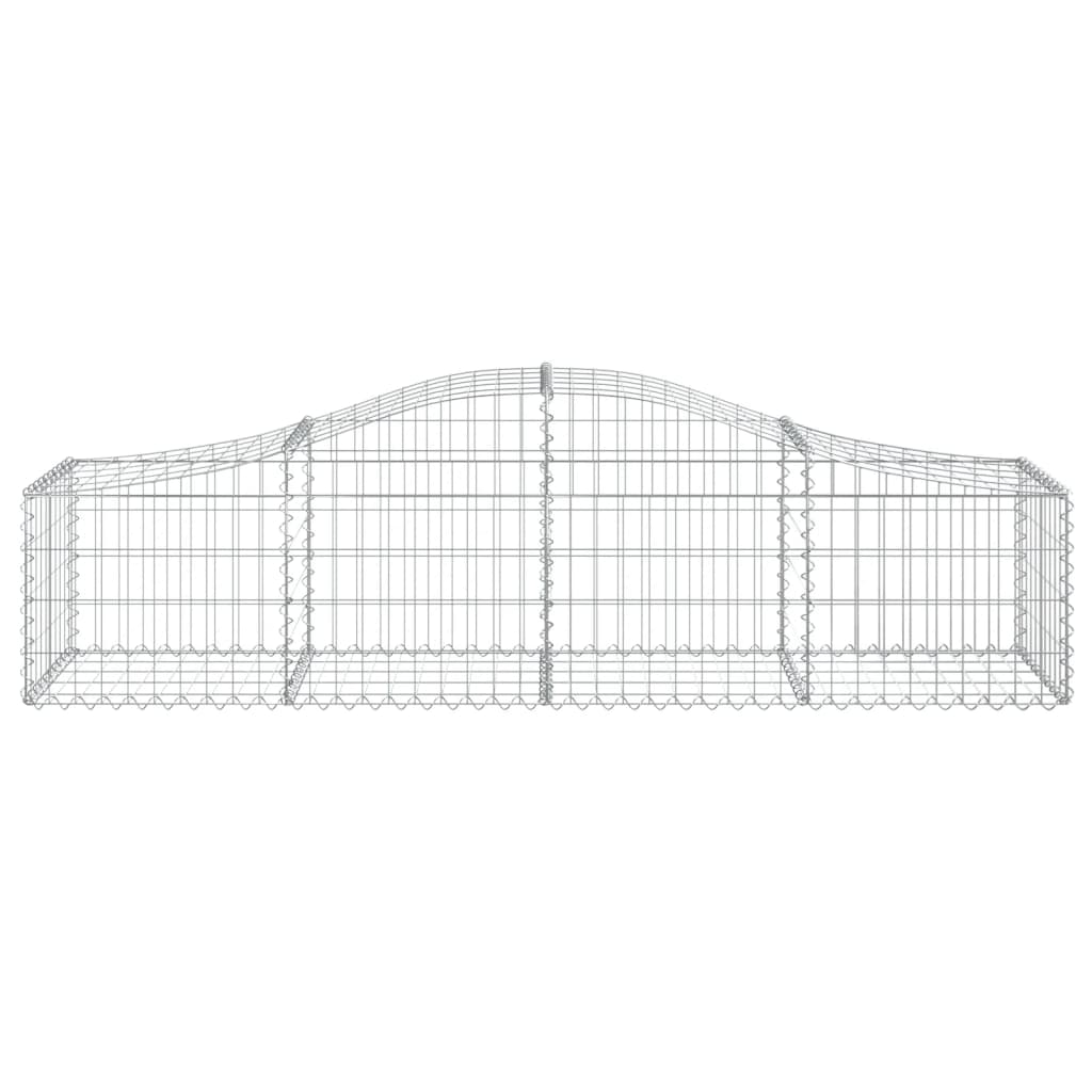 vidaXL Gabions avec arc surélevé 2 pcs 200x50x40/60 cm Fer galvanisé