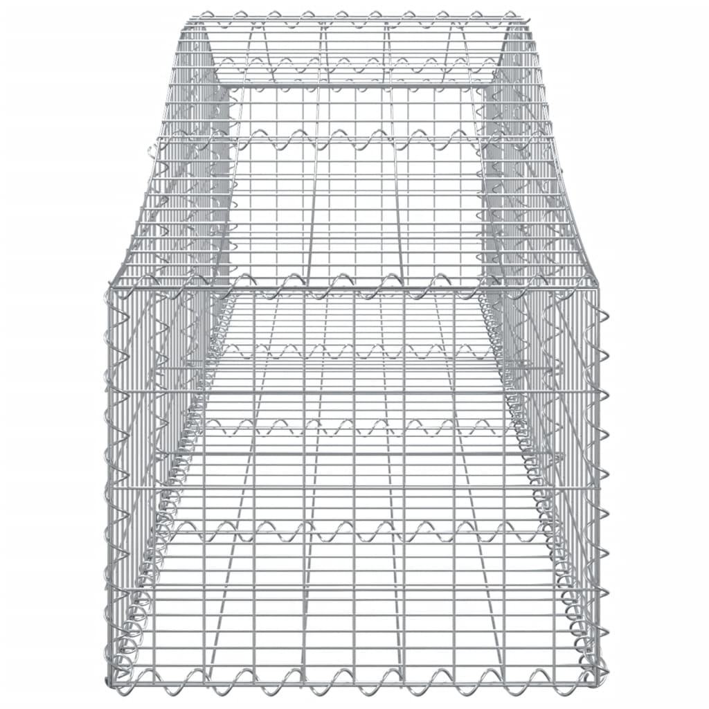 vidaXL Gabionen mit Hochbogen 5 Stk. 200x50x40/60 cm Verzinktes Eisen