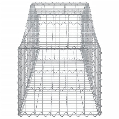 vidaXL Gabionen mit Hochbogen 5 Stk. 200x50x40/60 cm Verzinktes Eisen