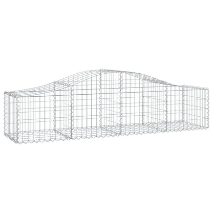 vidaXL Gabionen mit Hochbogen 6 Stk. 200x50x40/60 cm Verzinktes Eisen