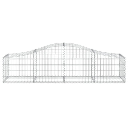 vidaXL Gabionen mit Hochbogen 7 Stk. 200x50x40/60 cm Verzinktes Eisen