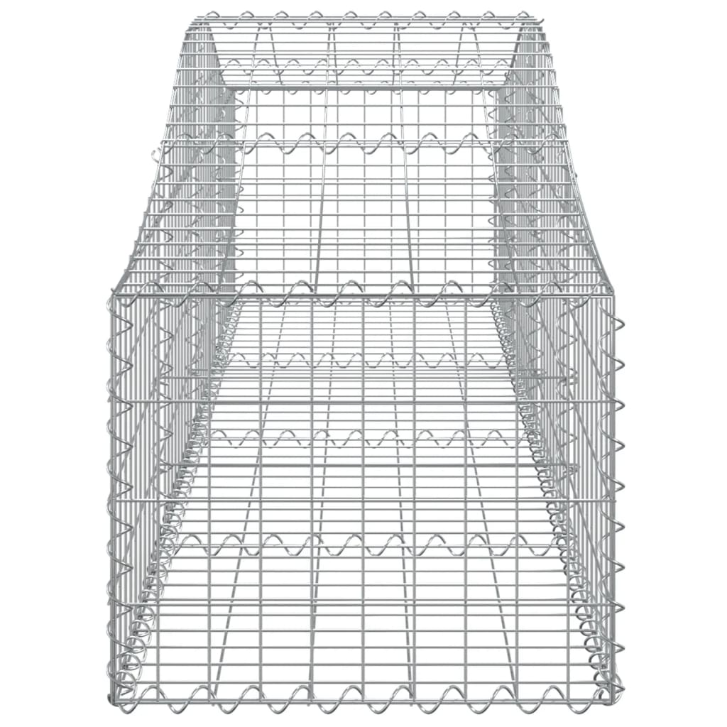 vidaXL Gabionen mit Hochbogen 7 Stk. 200x50x40/60 cm Verzinktes Eisen