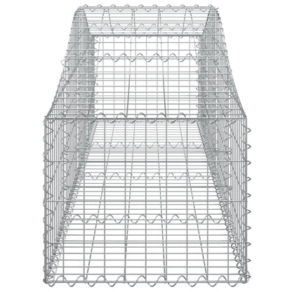 vidaXL Gabionen mit Hochbogen 8 Stk. 200x50x40/60 cm Verzinktes Eisen