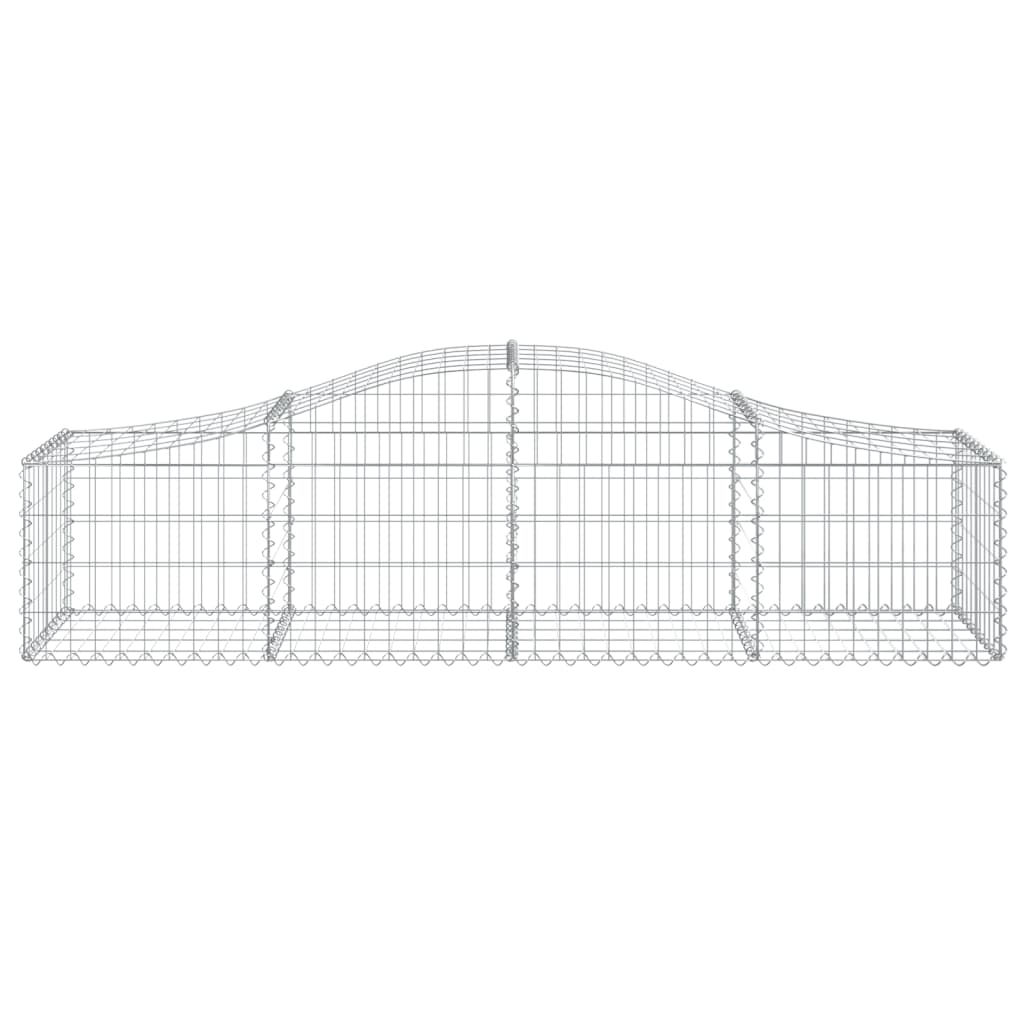vidaXL Gabions à arc surélevé 10 pcs 200x50x40/60 cm Fer galvanisé