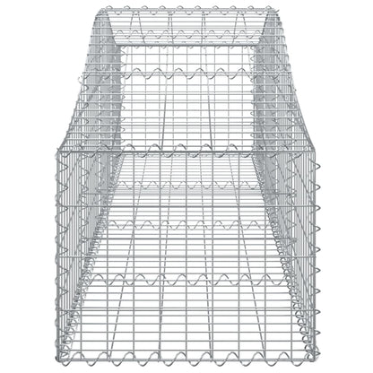 vidaXL Gabionen mit Hochbogen 11 Stk. 200x50x40/60 cm Verzinktes Eisen