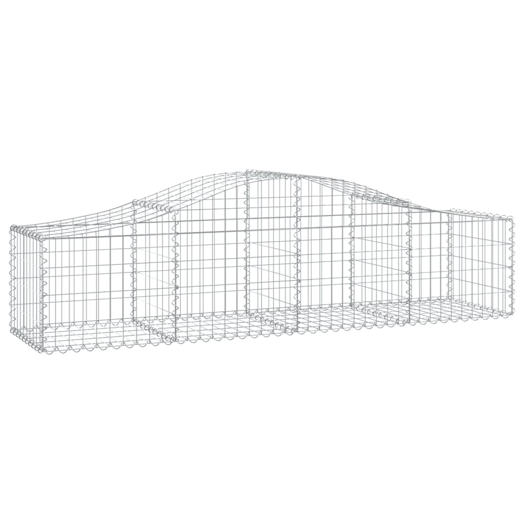 vidaXL Gabionen mit Hochbogen 14 Stk. 200x50x40/60 cm Verzinktes Eisen