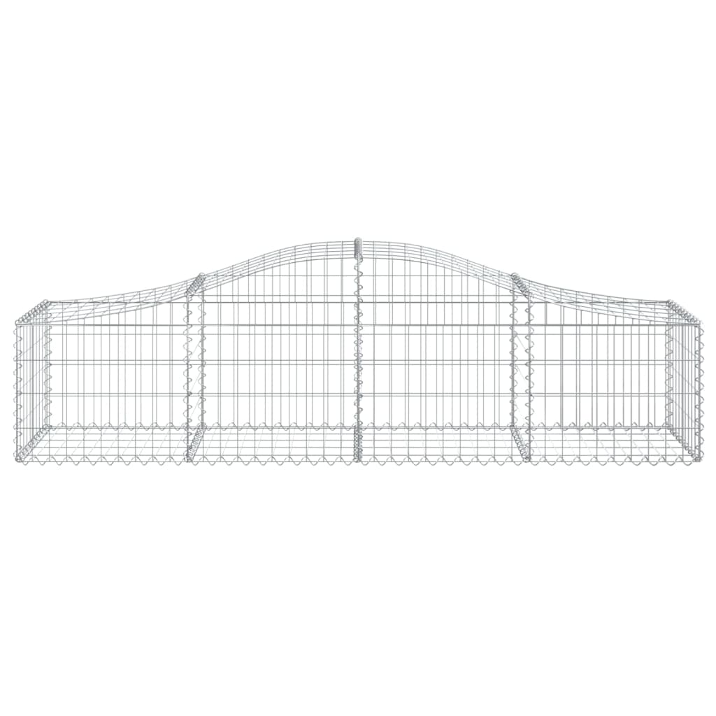 vidaXL Gabionen mit Hochbogen 14 Stk. 200x50x40/60 cm Verzinktes Eisen