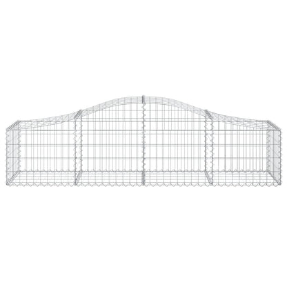 vidaXL Gabionen mit Hochbogen 15 Stk. 200x50x40/60 cm Verzinktes Eisen